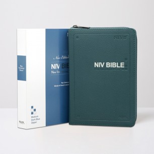 영문 NIV BIBLE 중 단본 지퍼 다크블루