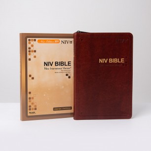 영문 NIV BIBLE 대 단본(지퍼) 브라운