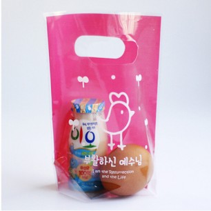 부활 비닐가방19(핑크)-병아리 